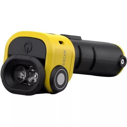 Ledlenser EXC6R - LED dæmpbar genopladelig lygte med ladestation, 1900 mAh, IP68, 300 lm, 10 h, gul