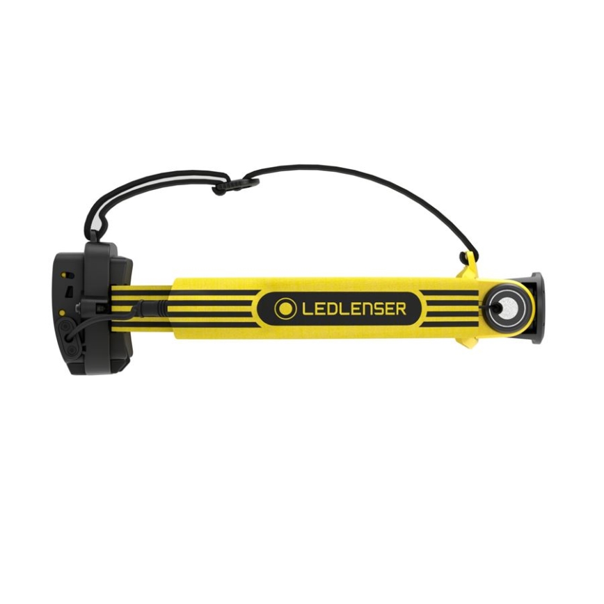 Ledlenser EXH6R - LED dæmpbar genopladelig pandelampe LED/1900 mAh IP68 250 lm 15 timer gul