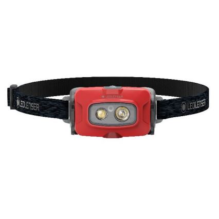 Ledlenser HF4R Core - dæmpbar genopladelig LED-pandelampe, 1000 mAh, IP68, 500 lm, 35 h, rød