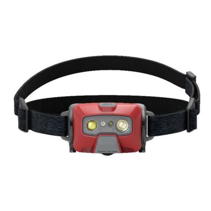 Ledlenser HF6R Core - dæmpbar genopladelig LED-pandelampe, 2000 mAh, IP68, 800 lm, 60 timer, rød