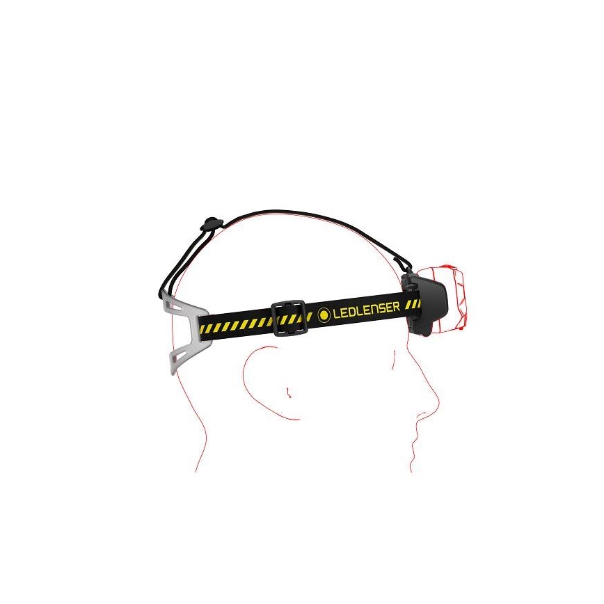 Ledlenser HF8R Work - LED dæmpbar genopladelig pandelampe LED/3700 mAh IP68 1600 lm 90 h sort