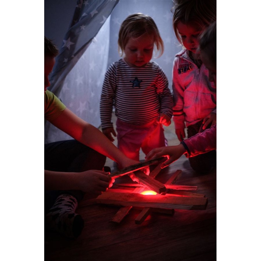 Ledlenser KIDCAMP6 DINO - LED dæmpbar bærbar lampe LED/3xAAA IP44 grøn
