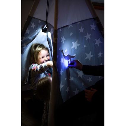 Ledlenser KIDCAMP6 RAINBOW - Dæmpbar, bærbar LED-lampe, 3xAAA, IP44, blå