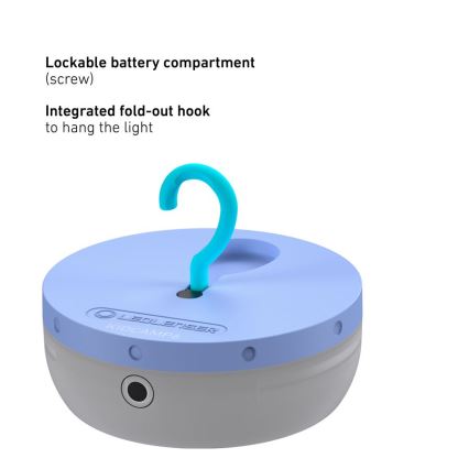 Ledlenser KIDCAMP6 RAINBOW - Dæmpbar, bærbar LED-lampe, 3xAAA, IP44, blå