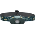 Ledlenser KIDLED2 DINO - LED-dæmpbar pandelampe til børn LED/1xAAA IPX4 40 lm 20 timer grøn