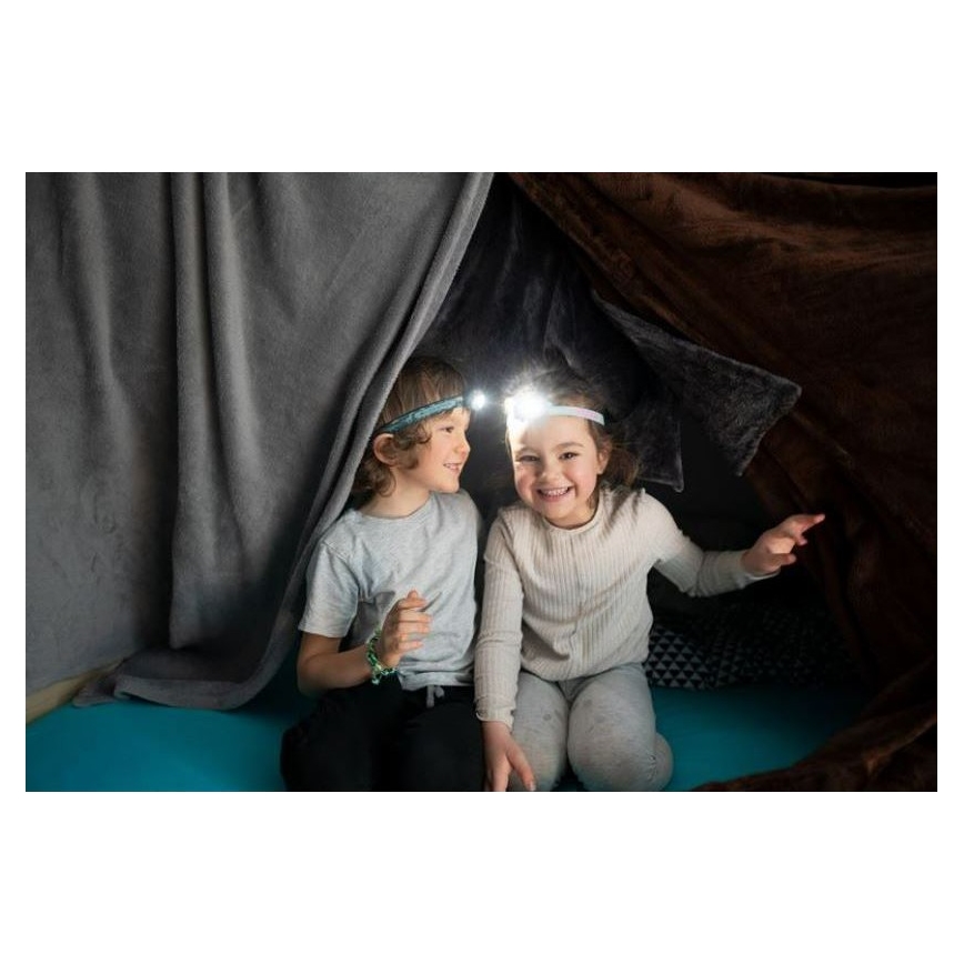 Ledlenser KIDLED2 RAINBOW - Dæmpbar LED-pandelampe til børn LED/1xAAA IPX4 40 lm 20h lilla