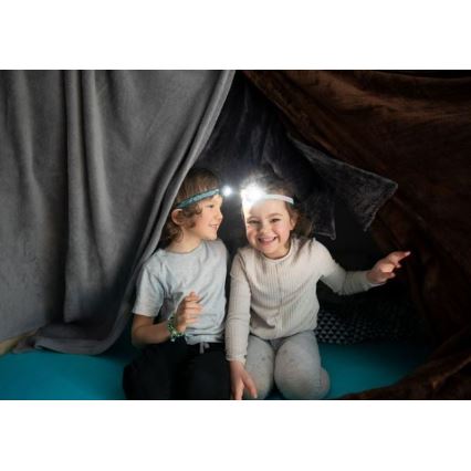 Ledlenser KIDLED4R RAINBOW - LED-dæmpbar genopladelig pandelampe til børn LED/280 mAh IPX4 40lm 18 h lilla