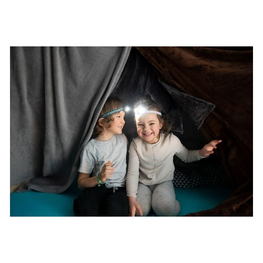 Ledlenser KIDLED4R RAINBOW - LED-dæmpbar genopladelig pandelampe til børn LED/280 mAh IPX4 40lm 18 h lilla