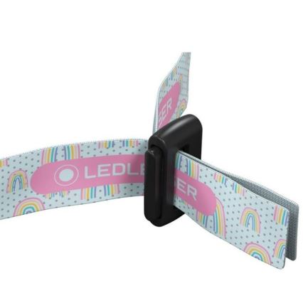 Ledlenser KIDLED4R RAINBOW - LED-dæmpbar genopladelig pandelampe til børn LED/280 mAh IPX4 40lm 18 h lilla