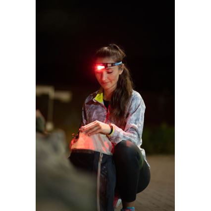 Ledlenser NEO1R - dæmpbar genopladelig LED-pandelampe LED/730 mAh IP67 250 lm 15 t blå