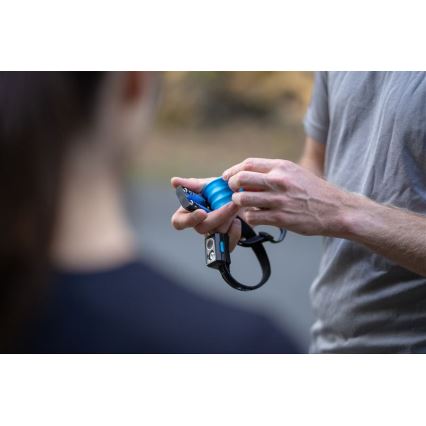 Ledlenser NEO3 - LED-dæmpbar pandelampe LED/3xAAA IP54 400 lm op til 20 timer blå