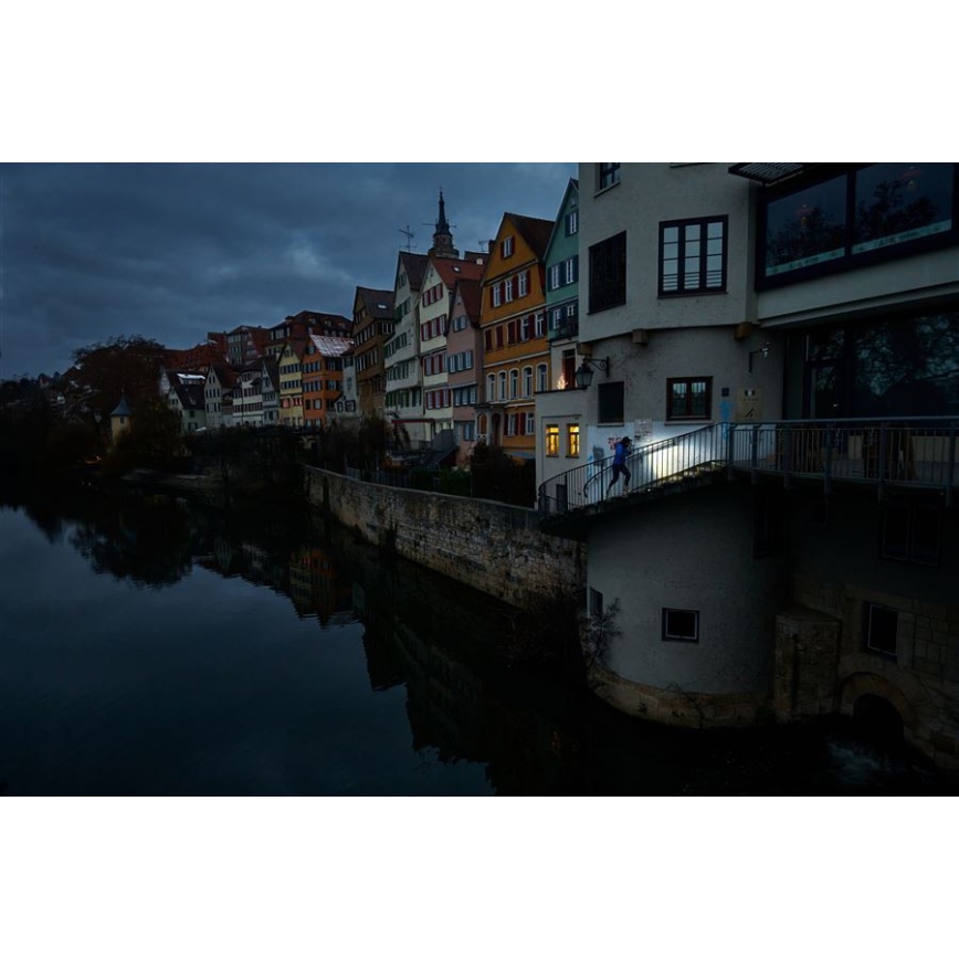 Ledlenser NEO3 - LED-dæmpbar pandelampe LED/3xAAA IP54 400 lm op til 20 timer blå