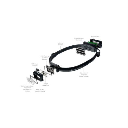 Ledlenser NEO3 - LED-dæmpbar pandelampe LED/3xAAA IP54 400 lm op til 20 timer blå