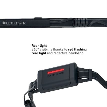 Ledlenser NEO5R - Dæmpbar genopladelig LED-pandelampe 1800 mAh IP54 600 lm 35 timer blå
