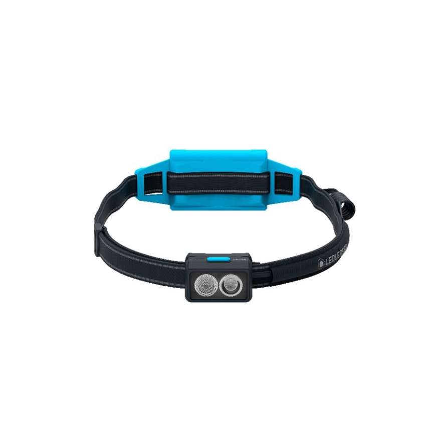 Ledlenser NEO5R - Dæmpbar genopladelig LED-pandelampe 1800 mAh IP54 600 lm 35 timer blå