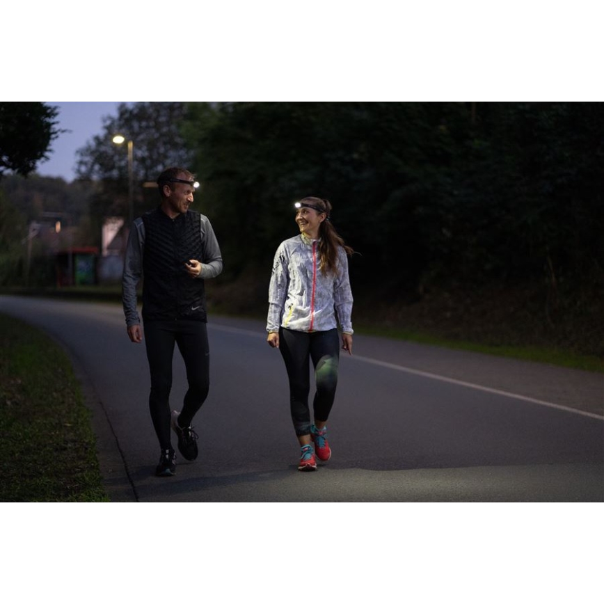 Ledlenser NEO5R - dæmpbar genopladelig pandelampe LED/1800 mAh IP54 600 lm 35 h sort/hvid