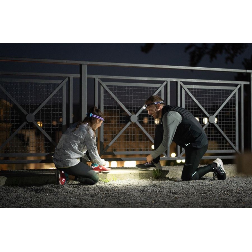 Ledlenser NEO5R - dæmpbar genopladelig pandelampe LED/1800 mAh IP54 600 lm 35 h sort/hvid