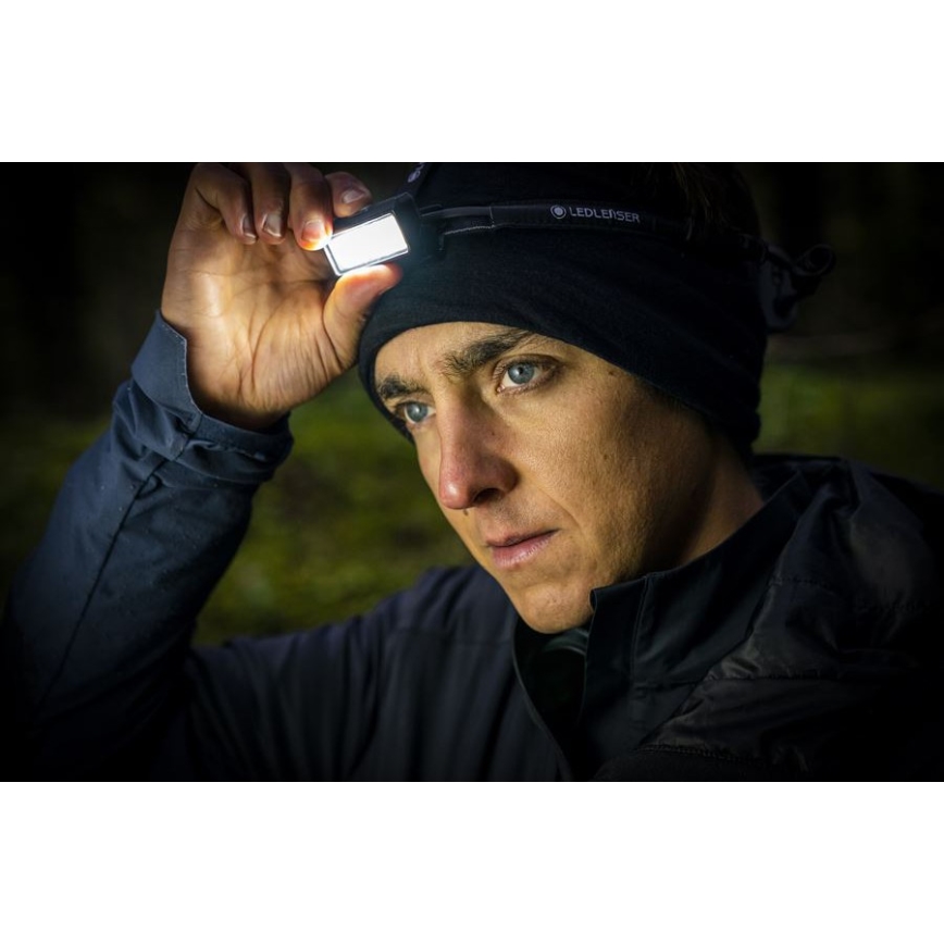 Ledlenser NEO9R - Dæmpbar genopladelig LED-pandelampe LED/5000 mAh IP54 1200 lm 120 h sort/grå