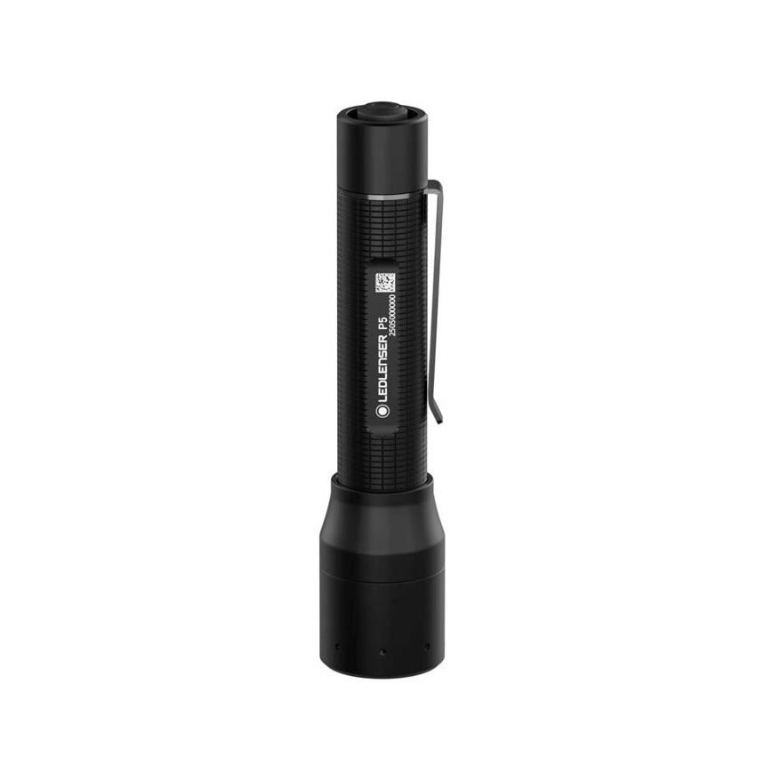 Ledlenser P5 - LED-dæmpbar lommelygte, 1xAA, IP54, 200 lm, 8 t, sort