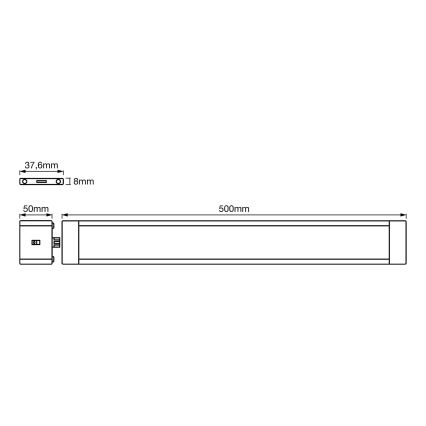 Ledvance - 2x LED underskabslampe med sensor dæmpbar LED/18W/230V