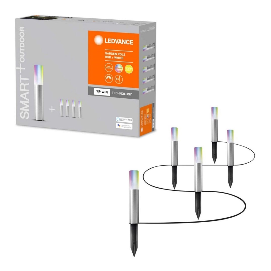 Ledvance - 5x LED udendørslampe RGBW SMART+ GARDEN POLE 5xLED/5,7W/230V IP65 Wi-Fi