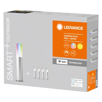 Ledvance - 5x LED udendørslampe RGBW SMART+ GARDEN POLE 5xLED/5,7W/230V IP65 Wi-Fi