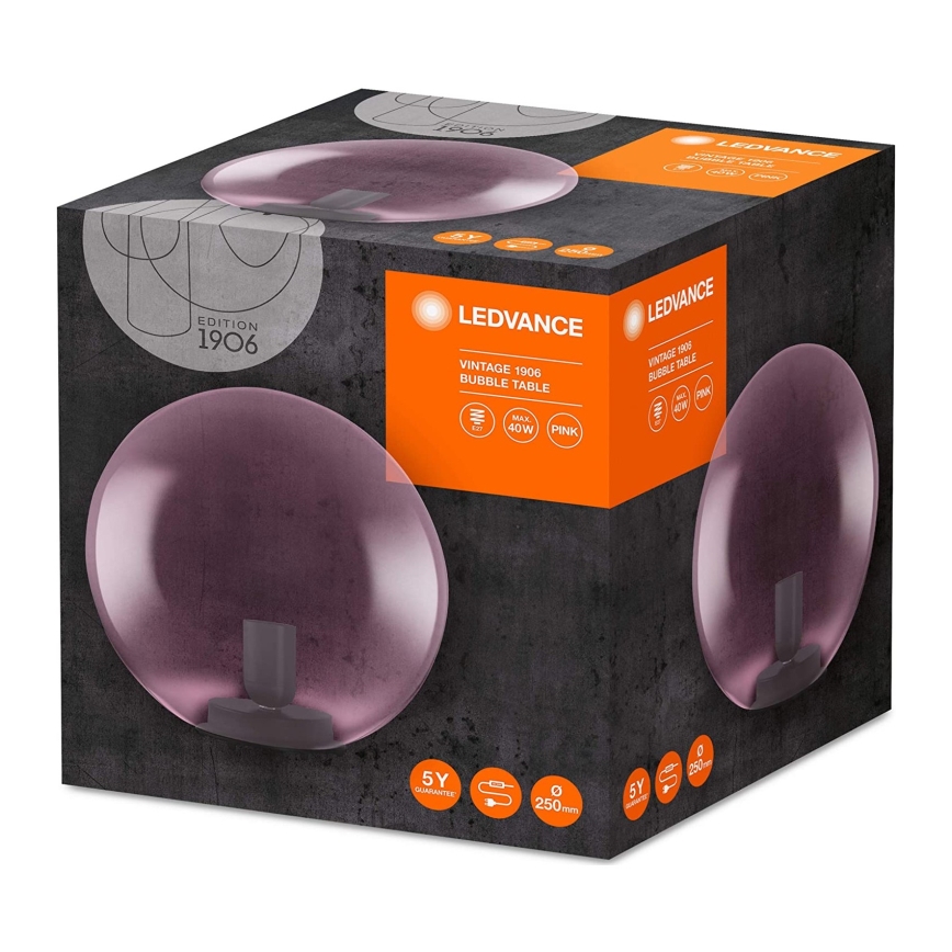 Ledvance - Bordlampe BUBBLE 1xE27/40W/230V pink