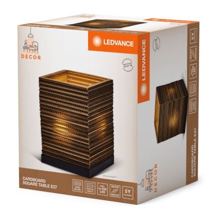 Ledvance - Bordlampe DECOR CARDBOARD 1xE27/15W/230V 20x20 cm
