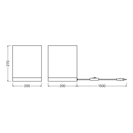 Ledvance - Bordlampe DECOR CARDBOARD 1xE27/15W/230V 20x20 cm