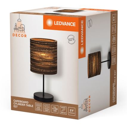Ledvance - Bordlampe DECOR CARDBOARD 1xE27/15W/230V diameter 20 cm