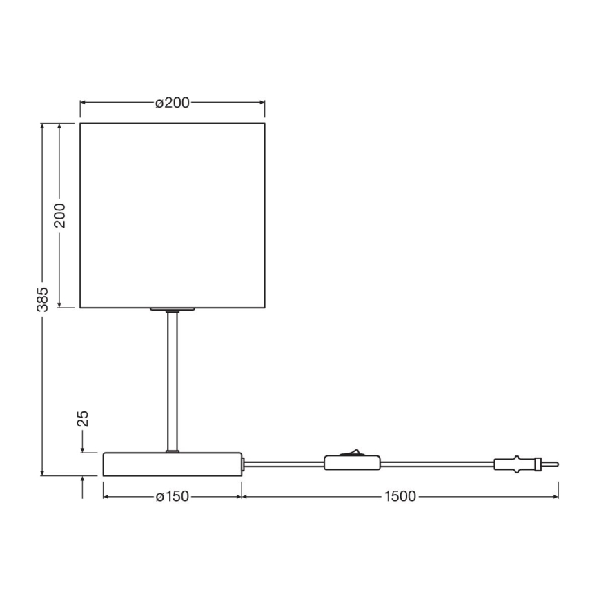 Ledvance - Bordlampe DECOR CARDBOARD 1xE27/15W/230V diameter 20 cm
