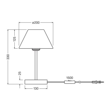 Ledvance - Bordlampe DECOR RAFFIA 1xE27/15W/230V raffia bast