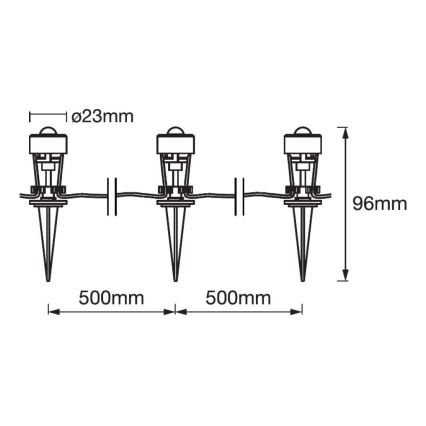 Ledvance - Dekorativ LED udendørsbelysning RGBW-farver DOT 3xLED/0,7W/230V IP66