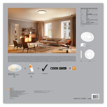 Ledvance - LED-dæmpbart armatur SMART+ SPIRAL LED/40W/230V 3000K-6500K Wi-Fi