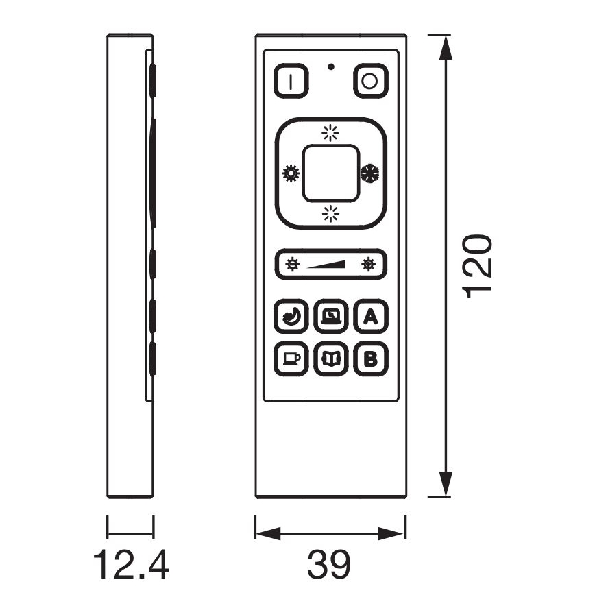 Ledvance - Fjernbetjening SMART+ Wi-Fi 6600 mAh sort