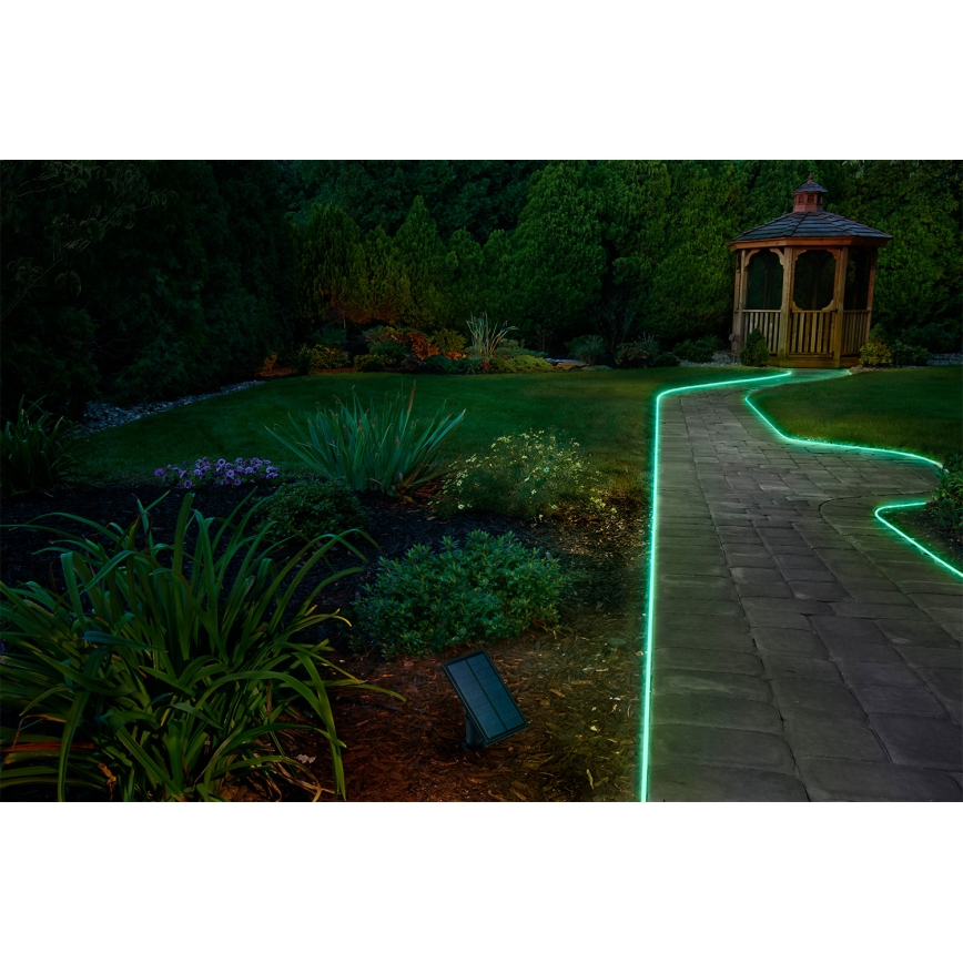 Ledvance - RGB-LED dæmpbar solcelledrevet FLEX MAGIC 5m LED/1,6W/5V + fjernbetjening