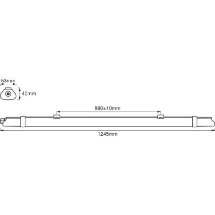 Ledvance - Fluorescerende LED arbejdslampe DAMP LED/18W/230V IP65