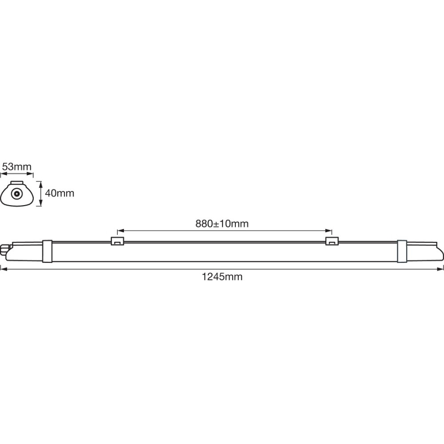 Ledvance - Fluorescerende LED arbejdslampe DAMP LED/18W/230V IP65