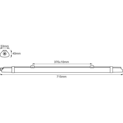 Ledvance - Fluorescerende LED arbejdslampe DAMP LED/9W/230V IP65