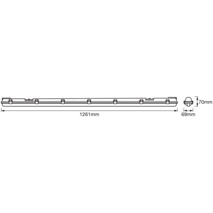 Ledvance - Fluorescerende LED arbejdslampe DAMP T8 1xG13/15W/230V IP65