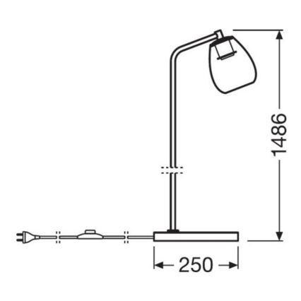 Ledvance - Gulvlampe CONE 1xE27/40W/230V