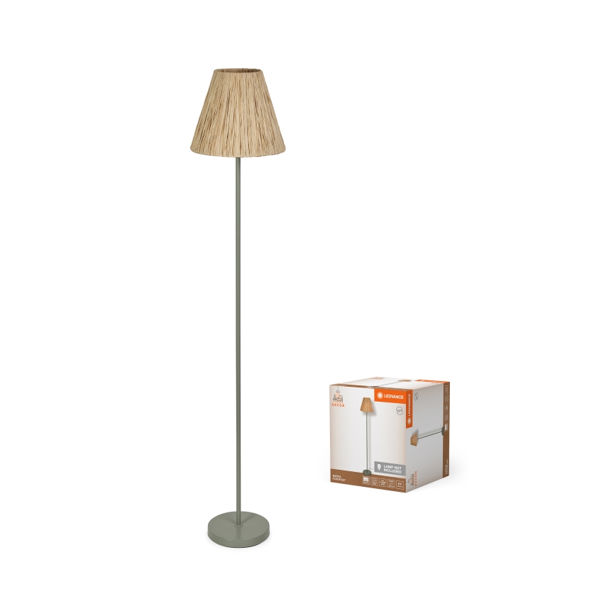 Ledvance - Gulvlampe DECOR RAFFIA 1xE27/15W/230V raffia bast