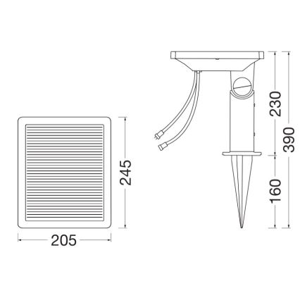 Ledvance - Hybrid solpanel ENDURA 24W/12V 2000 mAh IP67