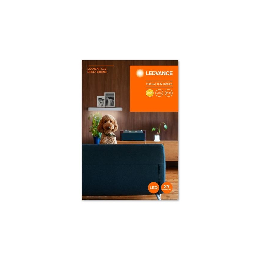 Ledvance - Hylde med LED-lys LINEAR LED/12W/230V 60 cm IP44