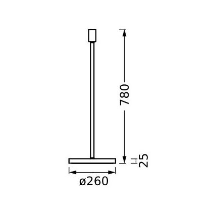 Ledvance - Lampefod DECOR STICK 1xE27/40W/230V antracit