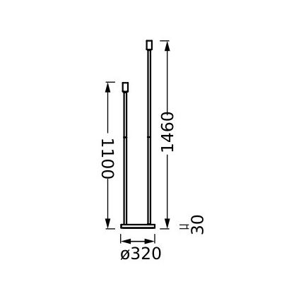 Ledvance - Lampefod DECOR STICK 2xE27/40W/230V antracit