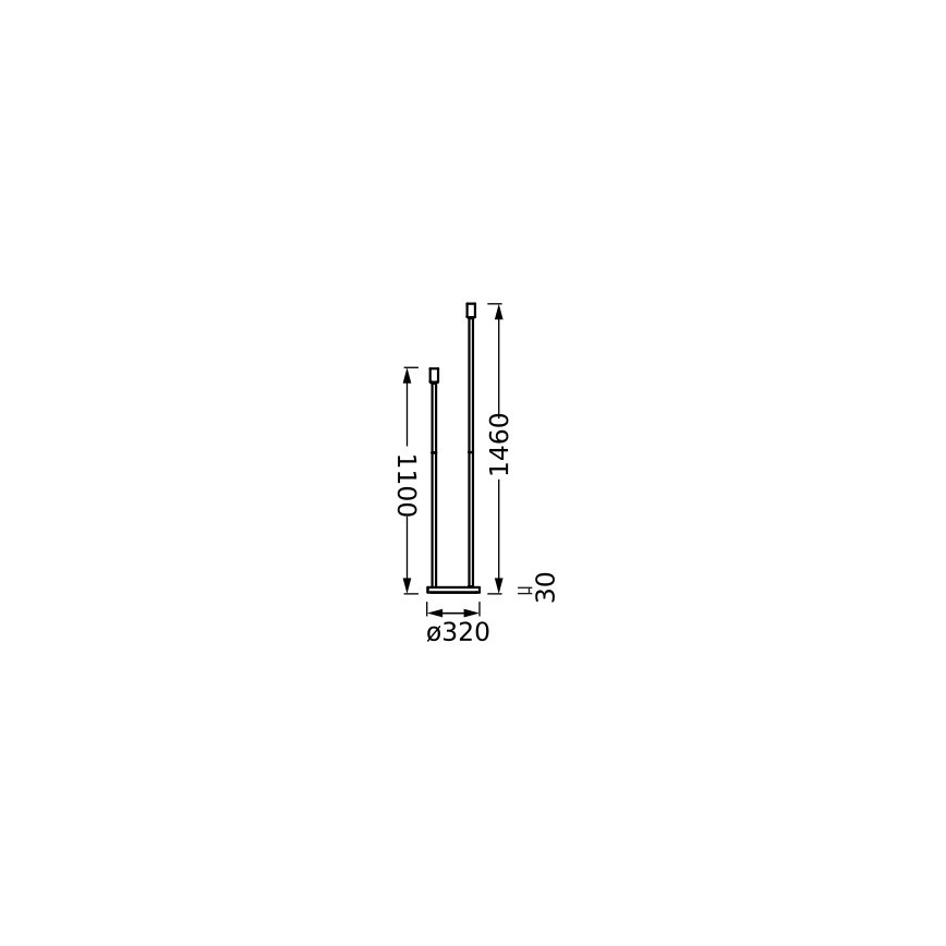 Ledvance - Lampefod DECOR STICK 2xE27/40W/230V antracit