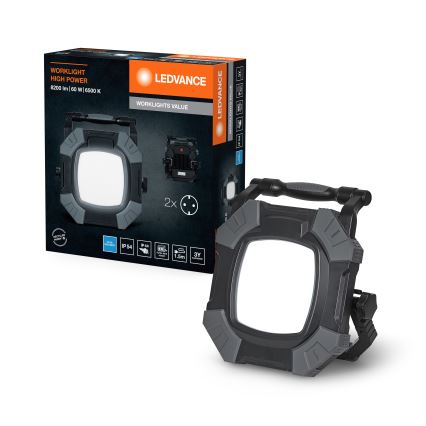 Ledvance - LED arbejdslampe med 2 stikkontakter dæmpbar LED/60W/230V IP54