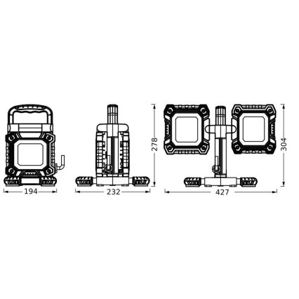 Ledvance - LED Arbejdslampe WORKLIGHT FLEX 2xLED/30W/230V IP65