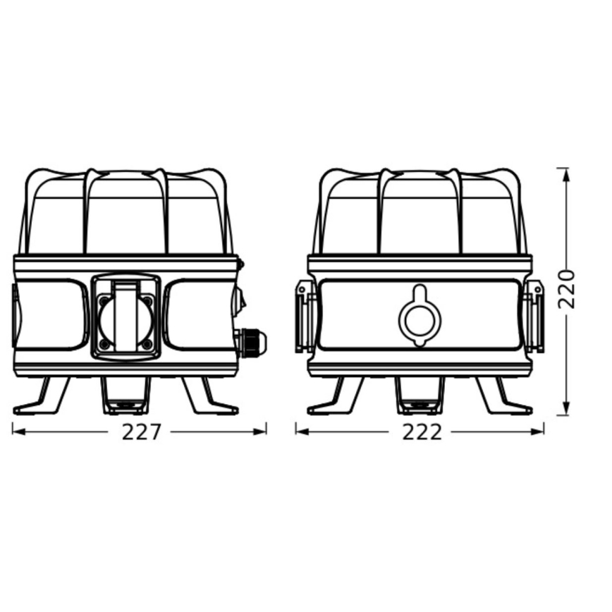 Ledvance - LED Arbejdslampe med 2 stik WORKLIGHT SOCKET LED/30W/230V IP54